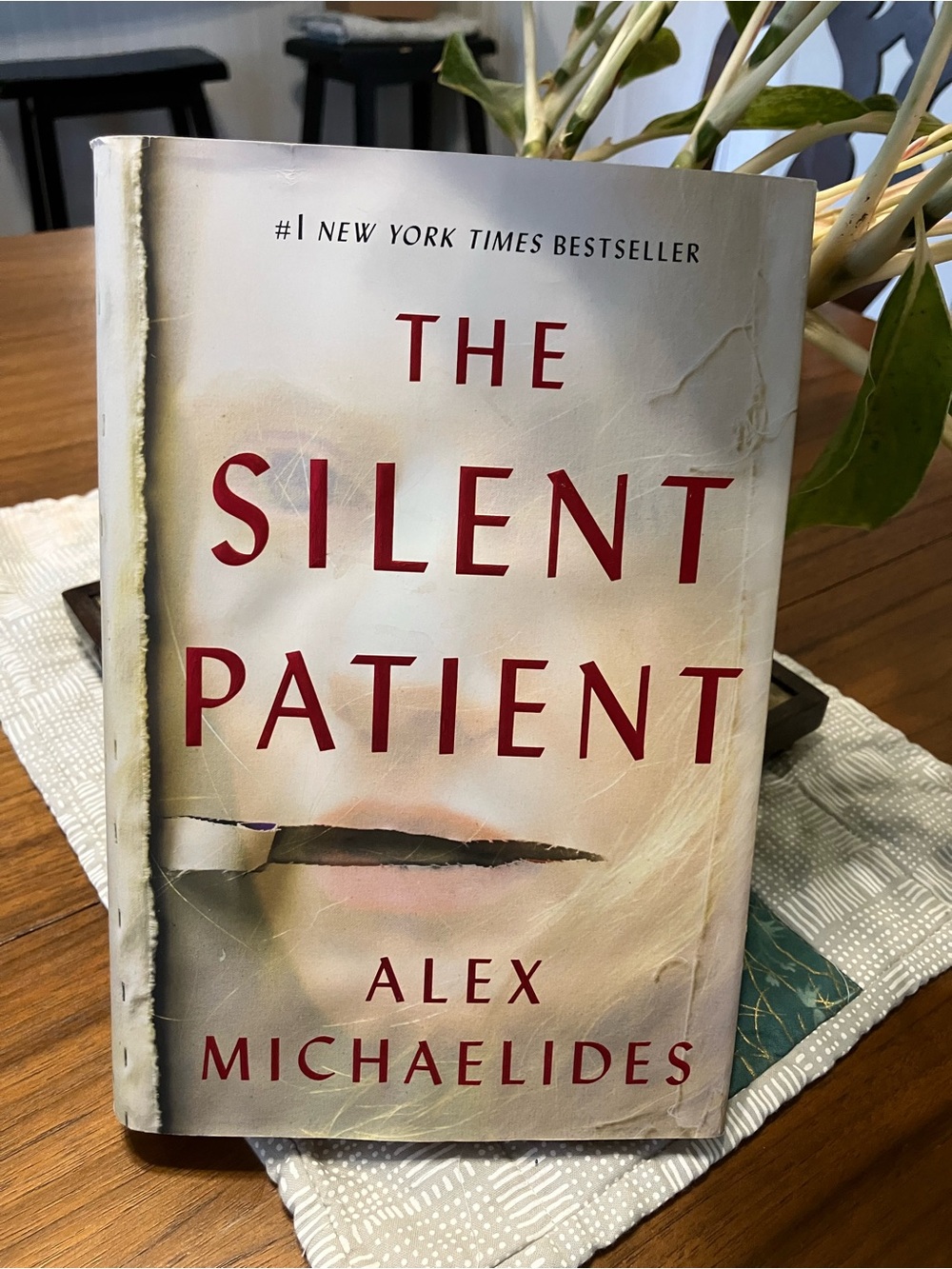 The Silent Patient by - Cream Cover with Red Text